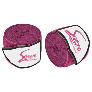 SONISPO ผ้าพันข้อมือนีโอพรีนพร้อมห่วงปรับระดับได้กันลื่นสำหรับการยกน้ำหนัก การฝึกความแข็งแรง ทุกเพศ สีชมพู - Product Image 2