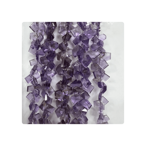 Cuentas de Briolette de amatista Natural de calidad superior, piedras preciosas de cristal púrpura, cuentas sueltas de 6-8mm de forma elegante aproximada para pulseras - Product Image 6