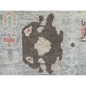 2.1x8.1 ft Rug, Turkish Vintage Rug, <b>Brown</b> Patchwork <b>Wool</b> Rug - Product Image 5