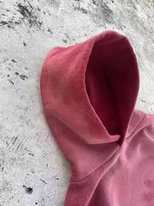 เสื้อฮู้ดซักลายสำหรับทุกเพศเสื้อผ้าแนวสตรีท3D วินเทจสำหรับฤดูหนาวผ้าเฟรนช์เทอร์รี่ซักได้ตามต้องการขนาด100% - Product Image 5