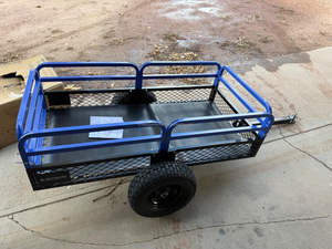 耐久性のある頑丈な金属製多機能オフロード牽引トレーラーオートバイファームガーデントラクターユーティリティカーゴユーティリティトレーラー - Product Image 5