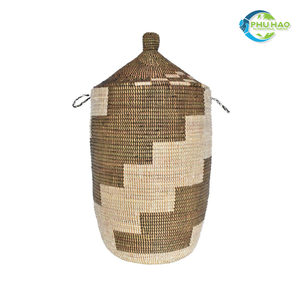 Chic Handmade Vietnamese <b>SEAGRASS</b> <b>LAUNDRY</b> <b>BASKET</b> Modern and Practical <b>Laundry</b> Organizer Many Sizes Customization - Product Image 6