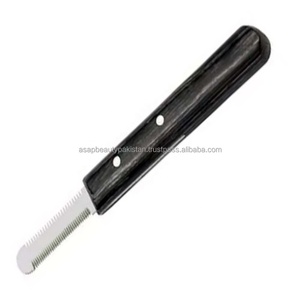 ASAP Pakistan Classic Salon Stainless Steel Stripping Comb Multi Color Wooden Handle Medium Teeth 3-Inch Blade Hardened - Product Image 2
