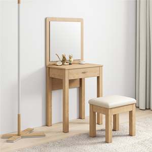 Scandinavian-Style Trani Dresser with Stool Solid Wood and MDF <b>Foldable</b> Bedroom Furniture French and European Design - Product Image 1