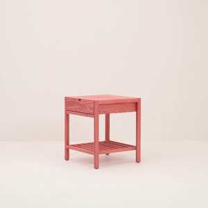 Table de chevet moderne en bois massif avec tiroir et étagère ouverte Table de chevet pour chambre et salon. - Product Image 2