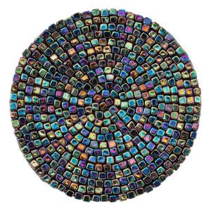 Couleur personnalisée en forme de main brodée perlée sous-verre ensemble Artisan verre fou Pad Table accessoires maison hôtel Bar décor bas - Product Image 2