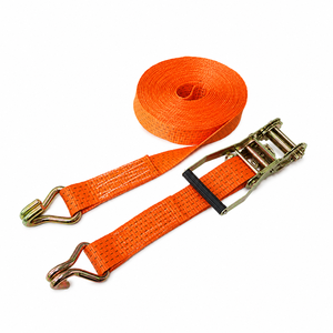 Sangle d'arrimage à cliquet pour entreprise de transport, polyester 50 mm 5000 kg, résistante à l'abrasion pour l'arrimage de marchandises, fourniture OEM ODM - Product Image 1