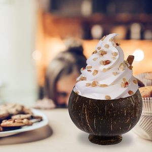 Cuenco de cáscara de coco ecológico de alta calidad, vajilla Natural pulida con cuchara para restaurantes y hoteles de Vietnam - Product Image 5