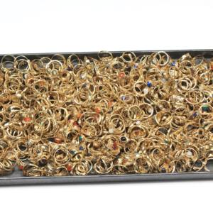 Vintage Style <b>Gold</b> Plated <b>Dainty</b> Stacking <b>Rings</b>, Assorted, Chic Style With Natural Gemstone, Multi Color Gem Wholesale <b>Rings</b> - Product Image 3