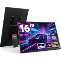 Moniteur portable avec haut-parleur intégré, moniteur portable FHD, écran portable de 16 pouces, remplacement d'écran d'ordinateur portable, écran portable de table