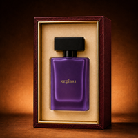 Flacon de parfum transparent givré 50ml 100ml, flacon de parfum vide, couleur personnalisable, impression d'un logo sur l'écran