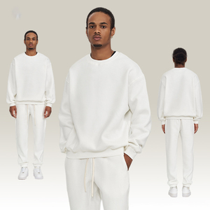 Sweatshirts d'hiver pour hommes à épaules tombantes brodés molleton de coton mélangé commandes en gros B2B - Product Image 5