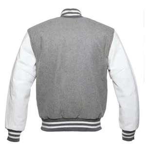 Chaqueta Varsity de Béisbol para Hombre de Alta Calidad, Fabricada por OEM, con Mangas de Cuero y Bordado Personalizado, Chaqueta de Invierno para Hombre - Product Image 6