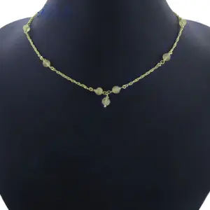 Collar de Cuentas Finas para Mujer con Baño de Oro, Cadena Delicada para Joyería Diaria - Product Image 1