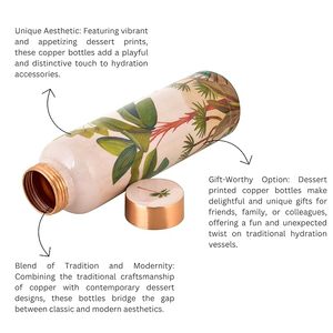 Tapa de Botella de Agua de Cobre Puro Impresa de Calidad Premium, Ecológica, de Gran Capacidad, con Diseños Coloridos Personalizados, Clásica y Elegante - Product Image 4
