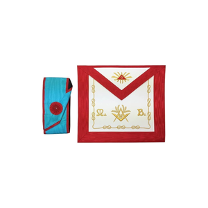 Masonic aasr scottish Rite ชุดผ้ากันเปื้อนและสายสะพายสีแดง - Product Image 4