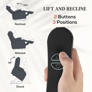 Modern One-Seater Lift Recliner Chair Extendable Smart USB Massage Adjustable Foam Filling Leather Fabric Wood Manual Power New - Product Image 1