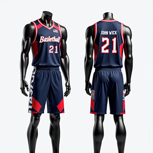 Maillots de basket-ball personnalisés avec impression numérique, ensembles de vêtements de sport pour hommes, séchage rapide, respirants, haute qualité, prêts à expédier - Product Image 2