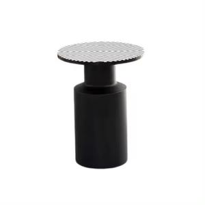 Décor à la maison ferme noir fini Table d'appoint salon pays Vintage meubles salon Accent Table basse ronde - Product Image 1