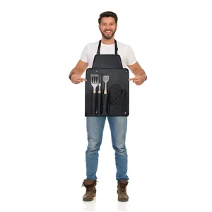Custom 5-Piece Bamboo <b>BBQ</b> Grill Set Premium Cooking Tools for Outdoor Kitchen Merchandising - Product Image 2
