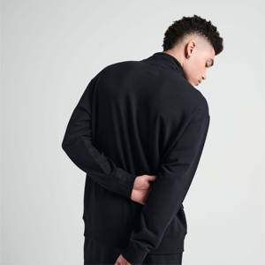 Vente en gros d'usine Logo personnalisé col montant demi-fermeture éclair Pull en coton pour hommes pull surdimensionné sweat à capuche - Product Image 4