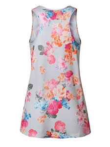 Camisetas sin mangas de talla grande con estampado Floral para mujer, camiseta de verano, chaleco holgado de gran tamaño, camisetas sublimadas sin mangas, blusas transpirables - Product Image 2