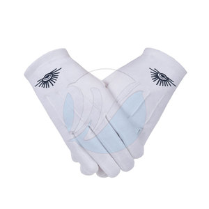 Guantes masónicos de bajo precio de material duradero Guantes masónicos de etiqueta privada Guantes masónicos más vendidos - Product Image 1
