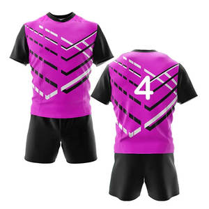 Kits de vêtements de sport personnalisés pour le rugby Maillots et shorts d'équipe OEM Ensembles de vêtements de sport respirants durables du fabricant en gros - Product Image 2