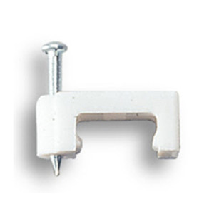 Fissacavi PVC Piatti con Chiodo 8 mm Confezione da 25 pz - Product Image 1