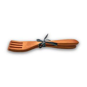 Servidores de ensalada de madera Juego de servidor tallado en hueso Juego de servidor de ensalada de madera y resina más vendidos y utensilios Artículos hechos a mano - Product Image 3