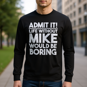 Maglietta a maniche lunghe personalizzabile con nome Mike, prodotto promozionale - Product Image 3