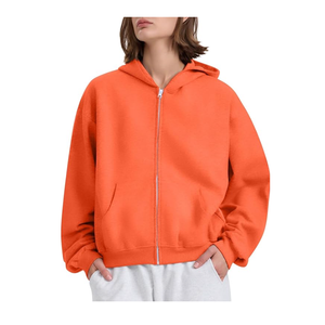 Sudadera con capucha y cremallera cómoda de primera calidad, Sudadera con capucha y cremallera completa a la moda para actividades al aire libre, ropa de calle - Product Image 2