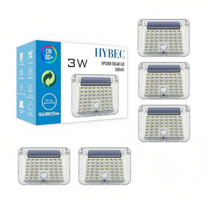 HYBEC Outdoor Solar <b>Panel</b> <b>Wall</b> Lamps 300lm Modern Outdoor Lighting Solution - Product Image 2