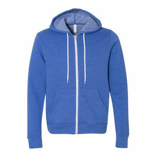 Veste décontractée à fermeture éclair complète pour hommes avec poches, manches longues, sweats à capuche avec cordon de serrage, sweatshirts à capuche Bella en toile - Product Image 6