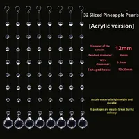 Rideau de ligne en acrylique, chaîne de perles de cristal, rideau suspendu pour plafond, décoration de scène de mariage, décoration d'événements, décoration de mariage