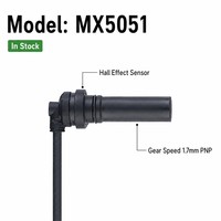 Capteur de vitesse à effet Hall MX5051, détection 1,7 mm, PNP NO, 1~15000 Hz, 10-30 VDC, câble PUR 2 m, IP69K