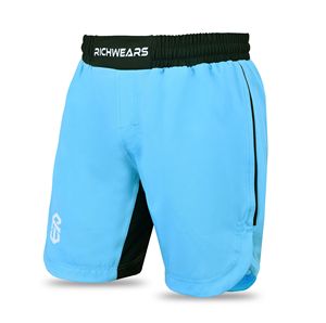 กางเกงขาสั้นสำหรับเด็ก MMA แบบบีเจเจเจชโลโก้พิมพ์ซับลิเมชันสำหรับฝึกซ้อมคิกบ็อกซิ่งต่อสู้แบบมีผื่น - Product Image 1