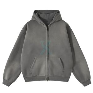 Nre Arrivée Personnaliser Femmes Acide Lavage Zip Up Hoodies Polaire À Capuche Surdimensionné Premium Design Femmes Acide Lavé Hoodies - Product Image 1