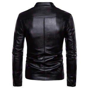Veste en cuir noir de haute qualité pour hommes, veste de moto d'hiver, veste de qualité supérieure pour hommes, veste en cuir élégante pour hommes - Product Image 2
