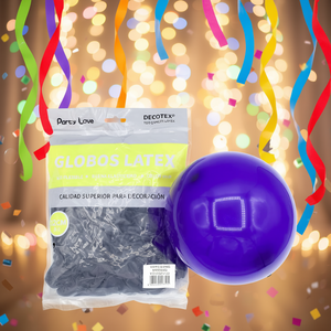 Palloncini in lattice Party Love viola da 12 cm, confezione da 100 pezzi per decorazioni - Product Image 3
