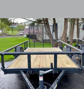 Remolque basculante hidráulico 5x8 de alta calidad con lados de 24 ", eje y frenos de 5.200 lb, construcción, uso de tractor agrícola con precio. - Product Image 6