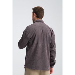 Camicia Oversize da uomo in velluto spesso