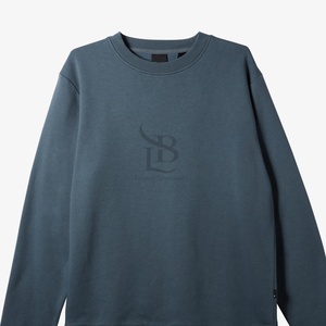 เสื้อสเวตเตอร์คอกลมของผู้ชายเสื้อสเวตเตอร์คอตตอนธรรมดาดีไซน์คลาสสิกออกแบบโลโก้ได้ตามต้องการ - Product Image 3