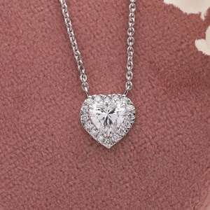 Joyería de diamantes clásica para mujer más vendida VVs1 colgante de moissanita S925 colgante de collar de plata esterlina joyería fina - Product Image 4