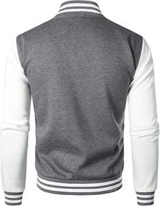 Chaquetas Varsity Personalizadas con Letras en Blanco para Hombre, Estilo Universitario Formal, Cuello Alto, Lana Transpirable y Ecológica - Product Image 5