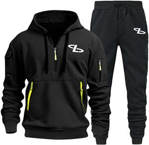 Survêtement de sport respirant 100% coton pour hommes pour jogging et course à pied survêtement d'entraînement - Product Image 2