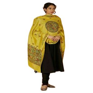 Châle Kashmiri fait maison pour femme Tissu en filet soyeux avec des motifs de qualité - Product Image 1