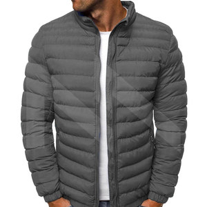 Veste matelassée en toile de haute qualité pour homme avec col montant |   Vêtements décontractés d'extérieur imperméables, respirants et à séchage rapide, options personnalisables - Product Image 1