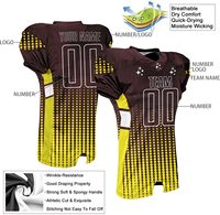 Uniforme de Fútbol Americano, Diseña Tu Propio Estilo, Manga Corta, Logotipo Frontal, Nombre del Equipo Personalizado, Correa Ajustable, 100% Poliéster, OEM
