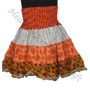 Mini jupe boho sexy en coton avec écusson multicolore élégant pour l'été mode confortable - Product Image 6